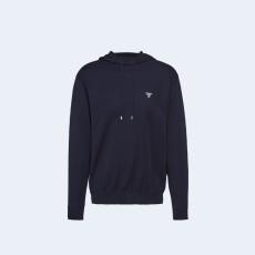 프라다 엠브로이드 네이비 후드