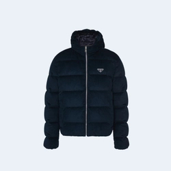 프라다 코듀로이 다운 자켓 블루