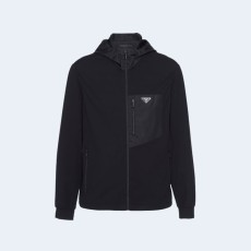 프라다 로고 후드 점퍼