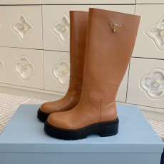 프라다 레더 롱부츠