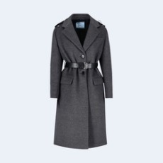 프라다 싱글-브리스티드 코트