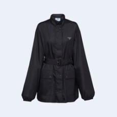 프라다 리제너레이티드 나일론 레인 코트