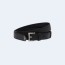 프라다 트라이앵글 로고 가죽 벨트 블랙 25mm