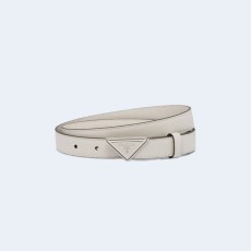 프라다 사피아노 가죽 벨트 화이트