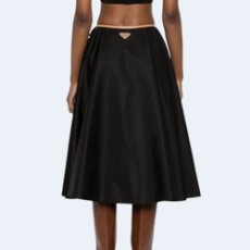 프라다 리나일론 미디 스커트