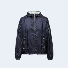 프라다 네이비 리버서블 후드 자켓