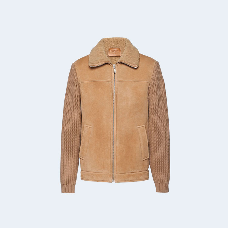 프라다 시어링 집업 자켓