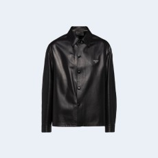 프라다 로고장식 나파 가죽 자켓