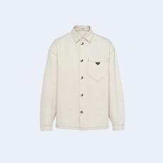 프라다 불 데님 셔츠 베이지