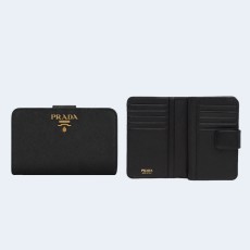프라다 사피아노 메탈로고 어라운드 지갑