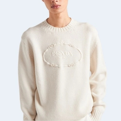 프라다 울 캐시미어 크루넥 스웨터