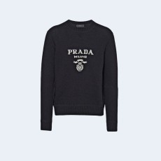 프라다 울 캐시미어 크루넥 스웨터