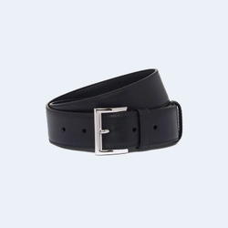 프라다 트라이앵글 로고 가죽 벨트