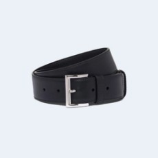 프라다 트라이앵글 로고 가죽 벨트