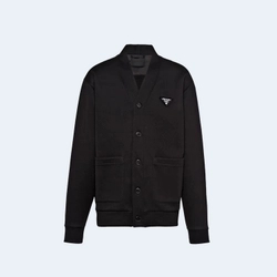 프라다 코튼 블렌드 플리스 가디건