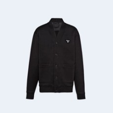 프라다 코튼 블렌드 플리스 가디건