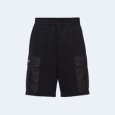 프라다 코튼 쇼츠 블랙
