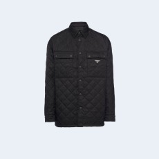 프라다 리나일론 패디드 셔츠 블랙