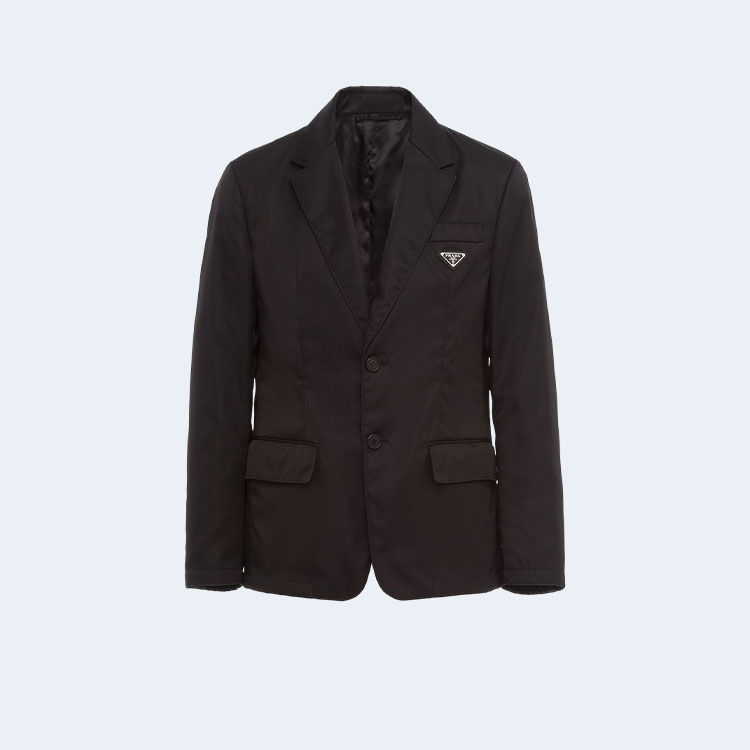프라다 로고 플라퀘 싱글 블레이저