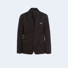 프라다 로고 플라퀘 싱글 블레이저