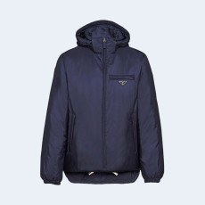 프라다 리나일론 푸퍼 자켓 네이비