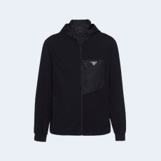 프라다 로고 후드 점퍼