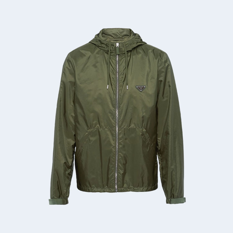 프라다 리나일론 밀리터리 자켓 그린