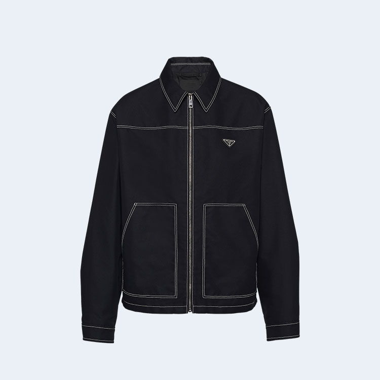 프라다 테크니컬 패브릭 블루종 자켓