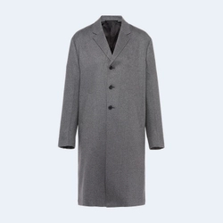 프라다 싱글 브리스티드 캐시미어 코트