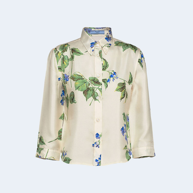 프라다 플로럴 프린트 셔츠