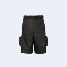 프라다 블랙 리나일론 버뮤다 쇼츠