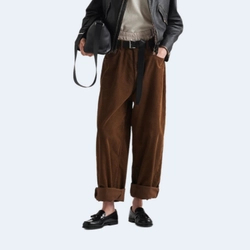 프라다 배기 코듀로이 진