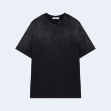 프라다 블랙 워싱 스티치 로고 티셔츠