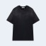 프라다 블랙 워싱 스티치 로고 티셔츠