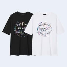 프라다 24SS 스팽글 멀티컬러 티셔츠