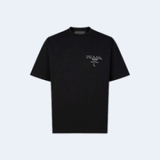 프라다 코튼 티셔츠 블랙