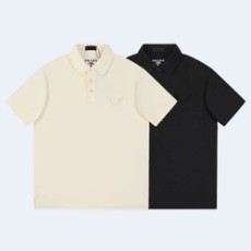 프라다 캐주얼 라펠 폴로 셔츠