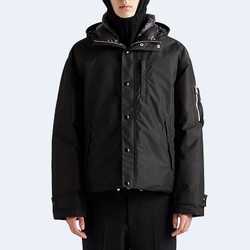 프라다 테크니컬 후드 쉘 다운 패딩 자켓