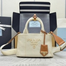 프라다 코튼 캔버스 미니백 1BA038