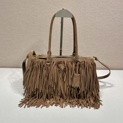 프라다 갤러리아 미디엄 스웨이드 프린지 백 1BA457