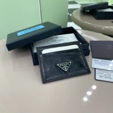 프라다 삼각로고 레더 카드지갑