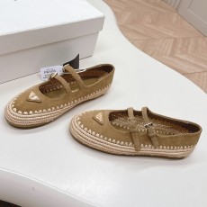 프라다 스웨이드 발레리나