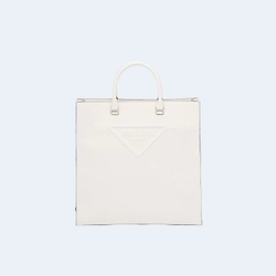 프라다 사피아노 가죽 토트백 화이트