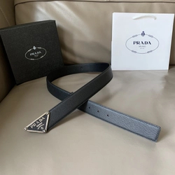 프라다 삼각 사피아노 블랙 벨트
